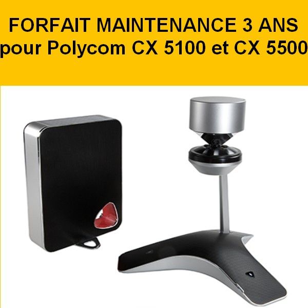 Forfait maintenance 3 ans Polycom CX 5100 et 5500