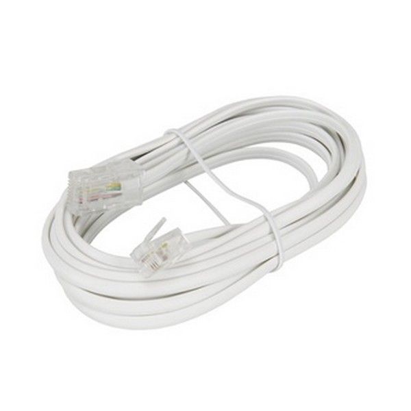 Rallonge lisse RJ11 / RJ45 blanc