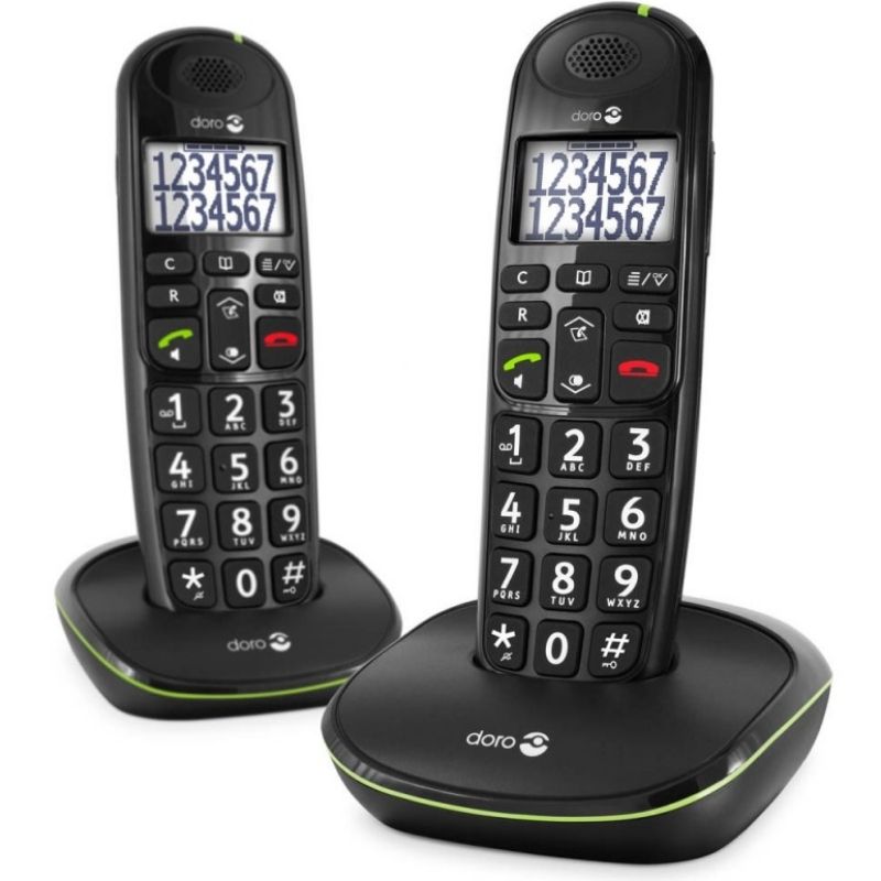 Doro PhoneEasy 110 Duo Noir | Téléphone sans fil