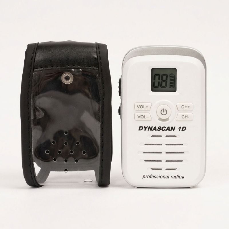 Pack Talkie walkie Dynascan 1D blanc + Housse de protection