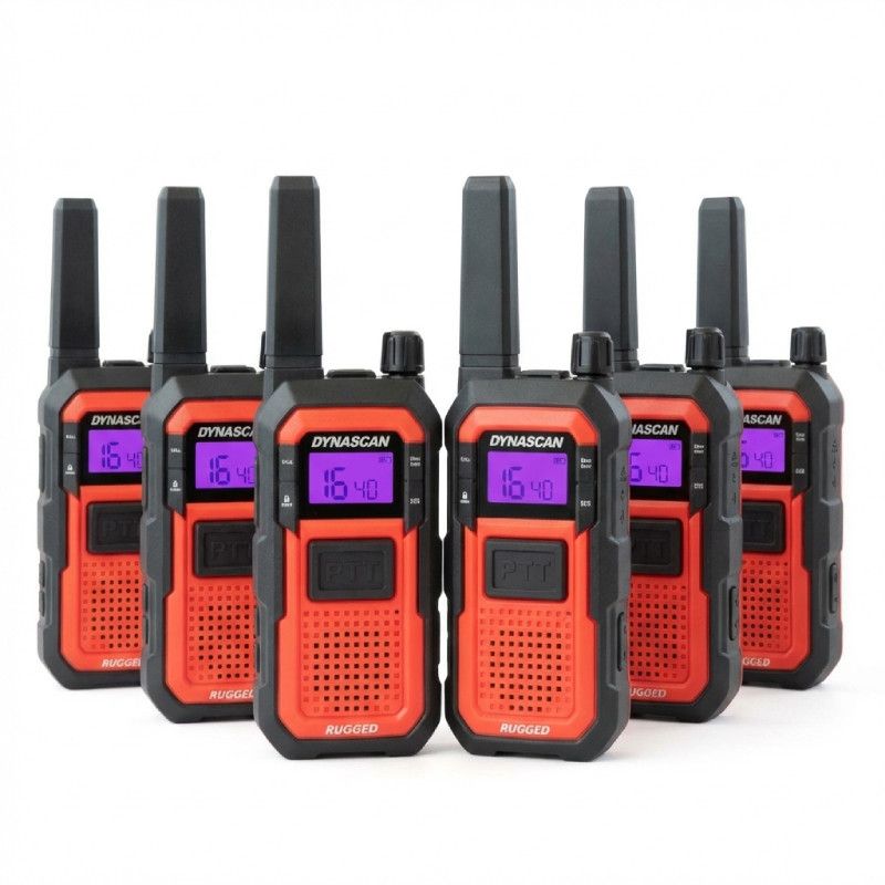Pack 6 talkies walkies PMR446 Dynascan Rugged