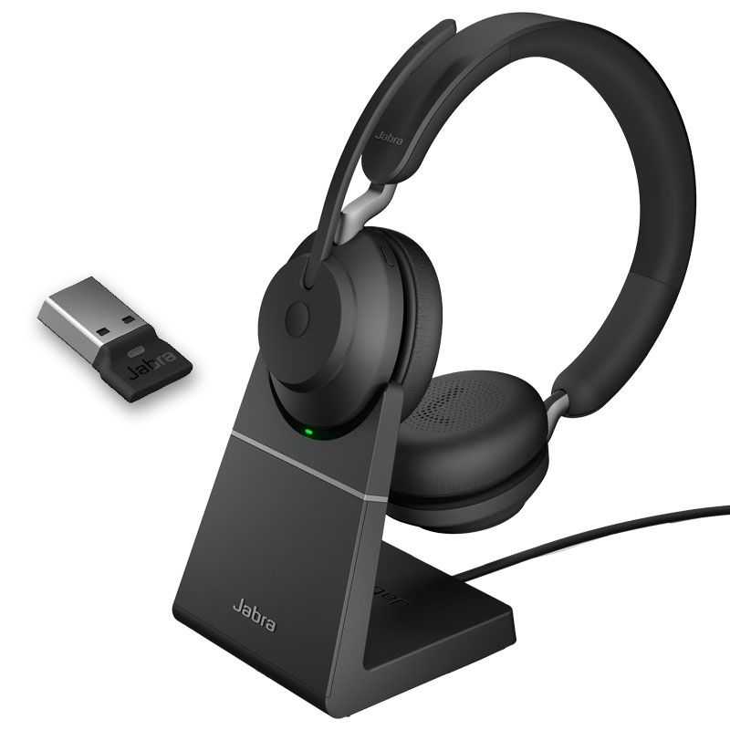 Jabra Evolve2 65 USB-A Stéréo UC + Socle de charge