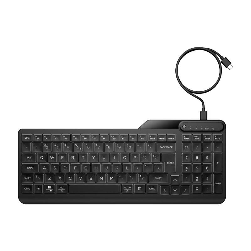 HP 405 Clavier Filaire Rétroéclairé USB Multi-OS