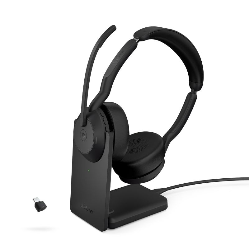 Jabra Evolve2 55 Stéréo MS + Dongle USB-C Link380 & Socle