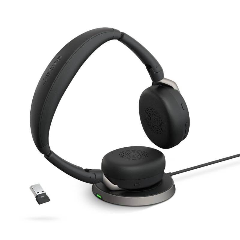 Jabra Evolve2 65 Flex UC Stéréo USB-A + Socle