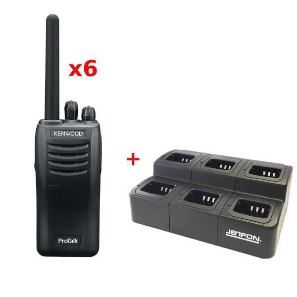 Pack 6 Kenwood TK-3501 + Chargeur 6 alvéoles