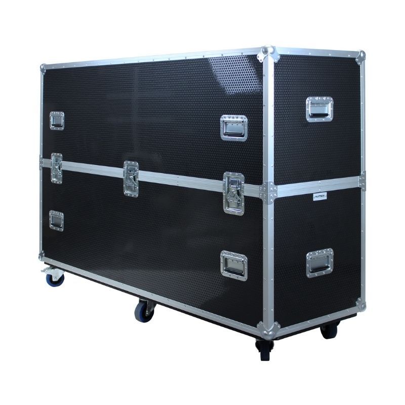 Kimex Flight case pour 2 écrans TV 55-70''
