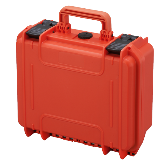 MAX300S - Valise orange avec mousse pour talkie walkie