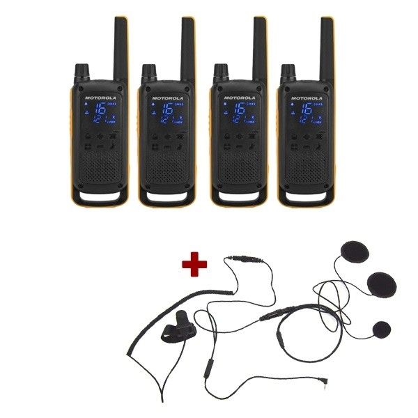 Pack de 4 Motorola Talkabout T82 Extreme + Micro casque