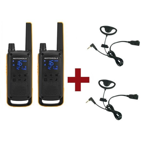 Pack de 2 Motorola Talkabout T82 Extreme + Kits Earloop 