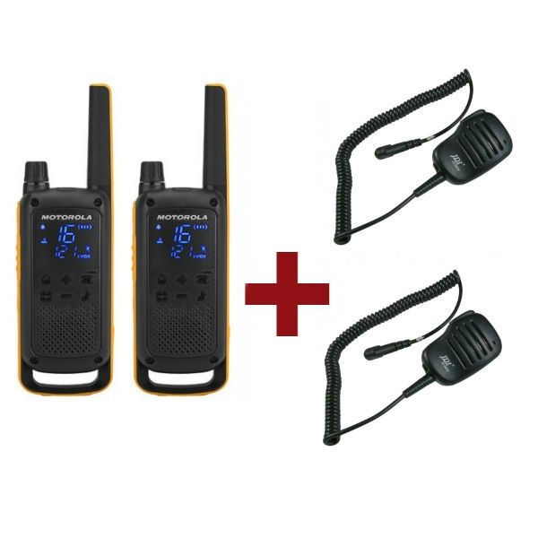 Pack de 2 Motorola Talkabout T82 Extreme + Micros haut-parleurs déportés