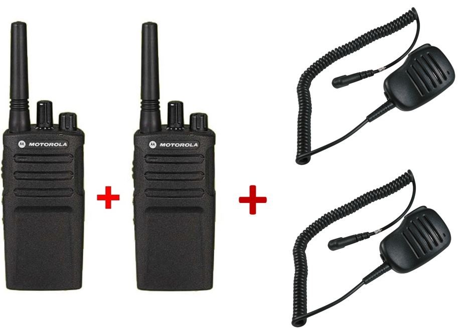 Pack de 2 Motorola XT420 + 2 Micros haut-parleurs déportés