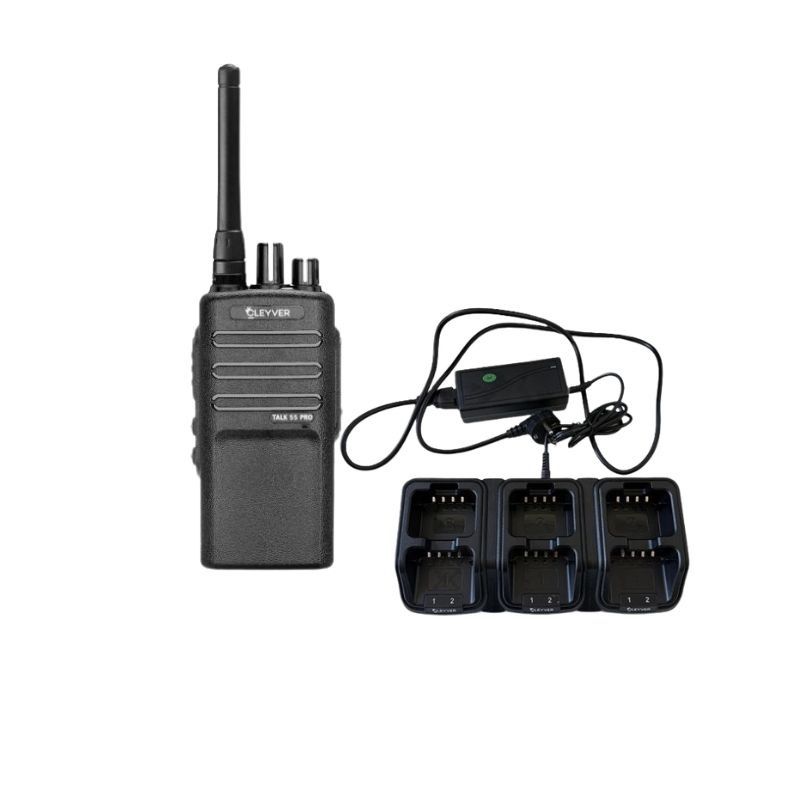 Pack talkie walkie Cleyver Talk 55 Pro + chargeur multiple 6 emplacements