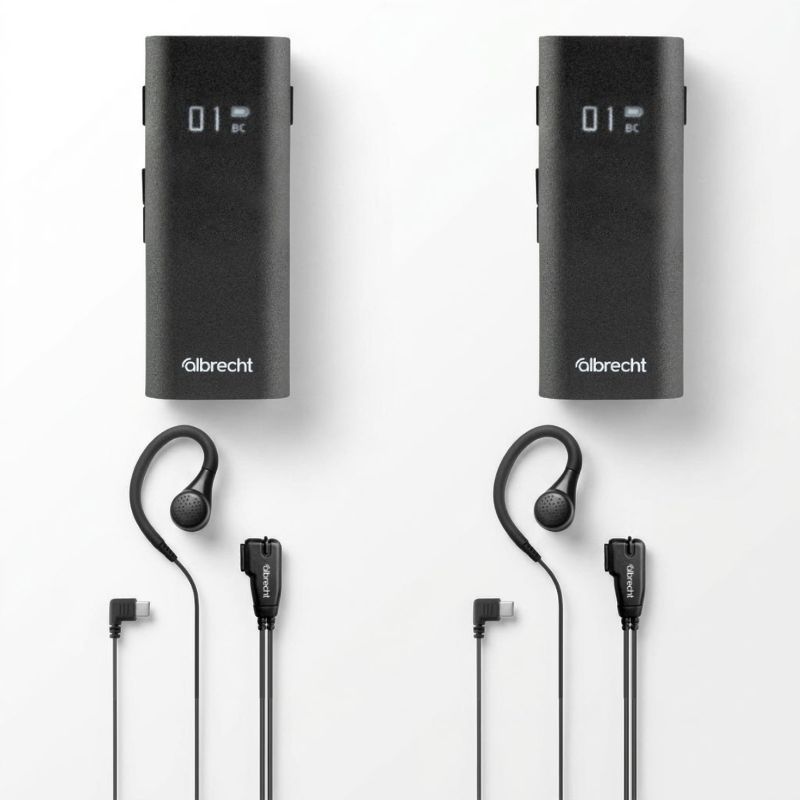 Pack 2 talkies walkies Albrecht Tectalk Biz + 2 oreillettes PTT