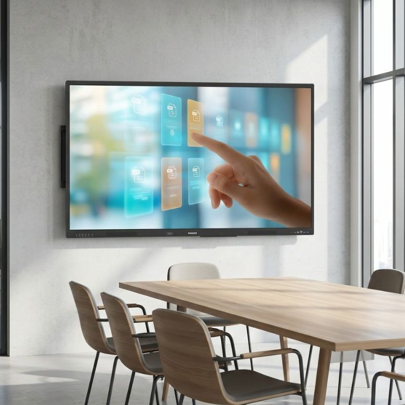Pack Écran tactile Philips E-Line 65'' + support mural B-Tech