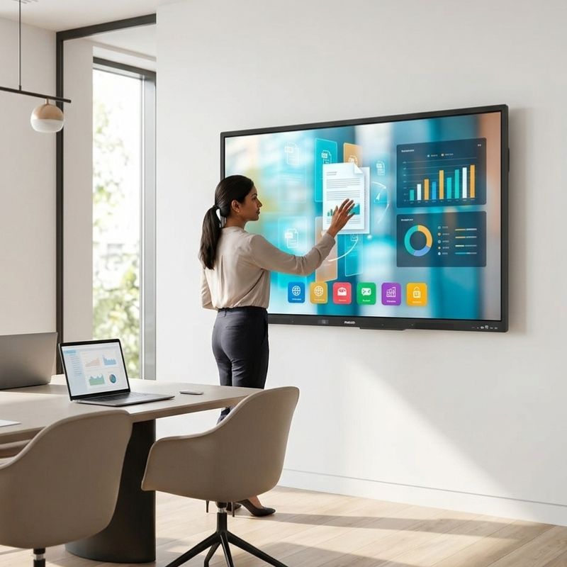 Pack Écran tactile Philips E-Line 75'' + support mural B-Tech BT8442