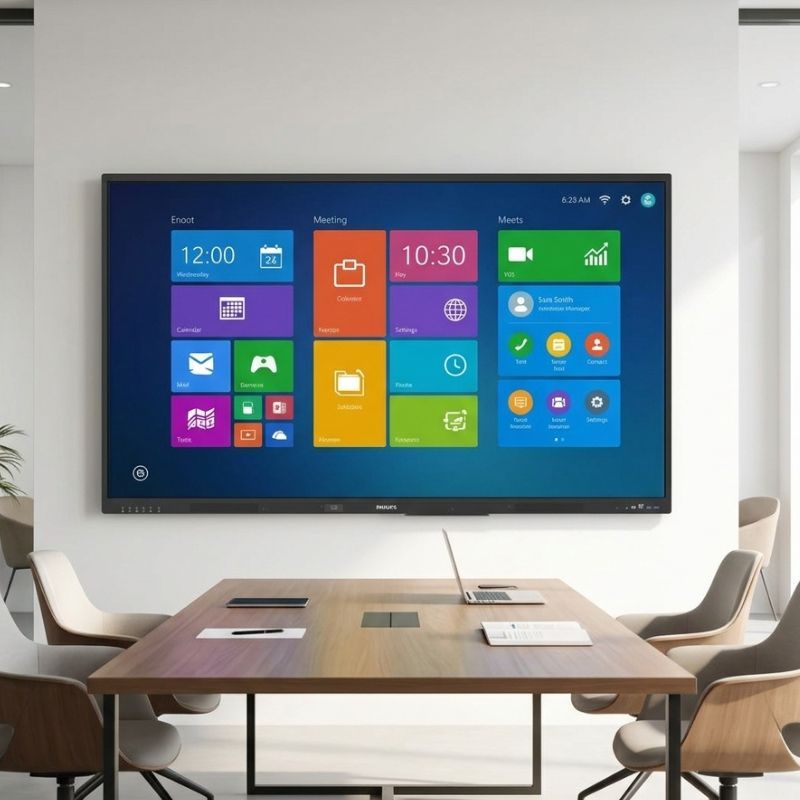 Pack Écran tactile Philips E-Line 86'' + support mural B-Tech BT9903