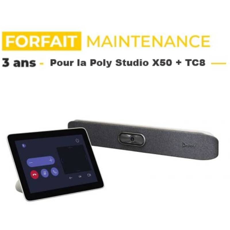 Maintenance Poly+ 3 ans pour Poly Studio X50 + TC8