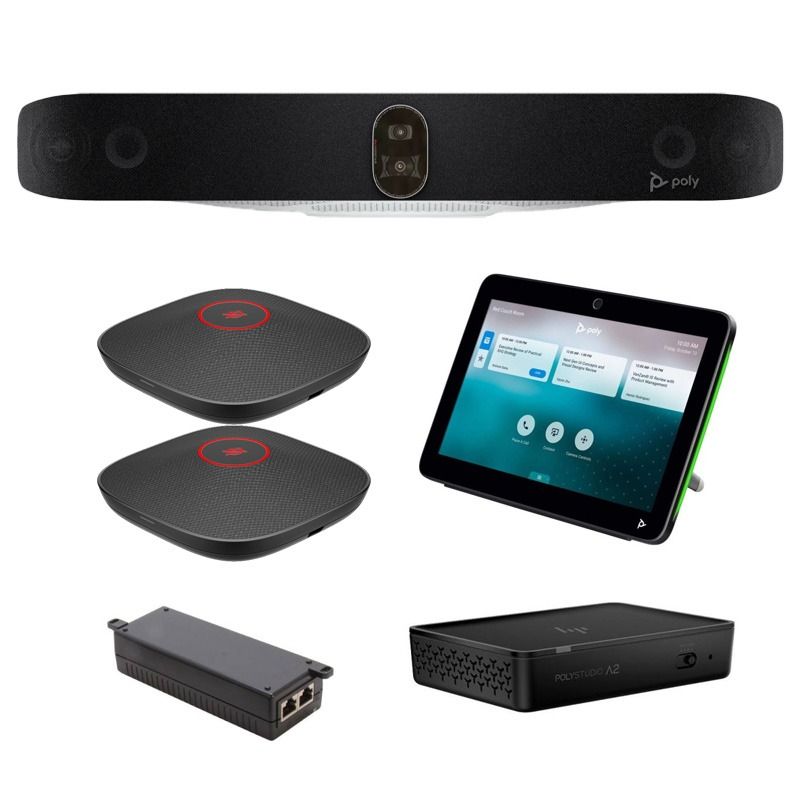 Grande salle MTR – Kit Poly Studio X72 + TC10 + 2x Mic A2