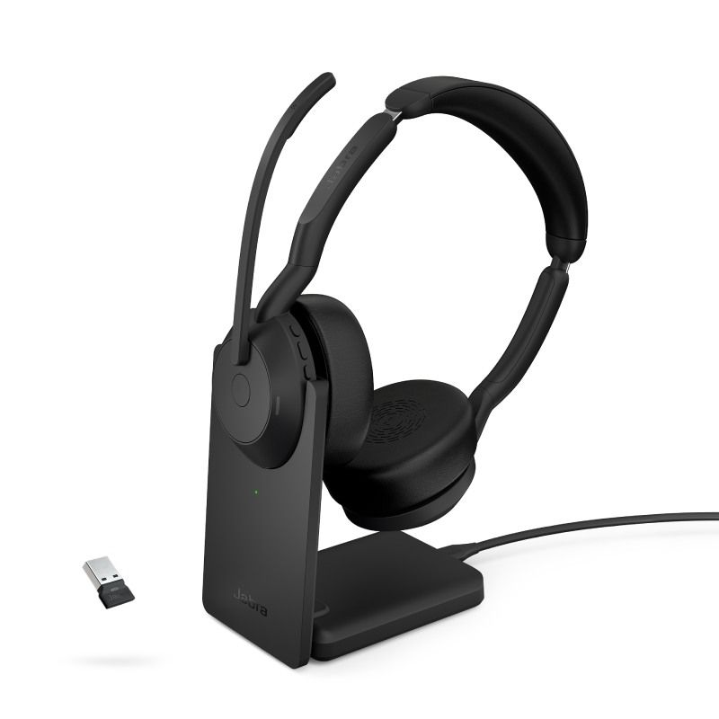 Jabra Evolve2 55 Stéréo UC + Dongle USB-A Link380 & Socle