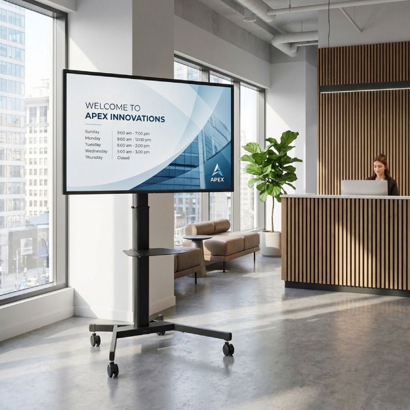 Pack écran 4K Samsung QBC 55'' + support mobile Vision VFM-F19