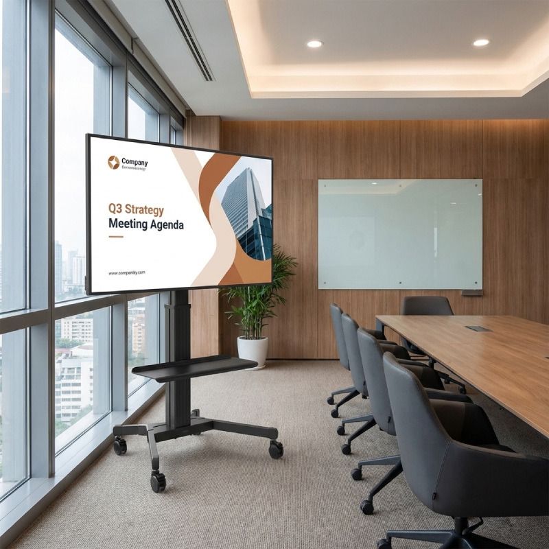 Pack écran 4K Samsung QBC 65'' + support mobile Vision VFM-F22