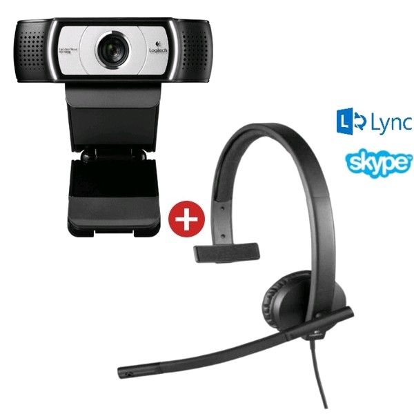 Pack vidéo conférence Logitech H570E mono + Caméra Logitech C930E