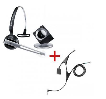 Pack pour Polycom : Casque DW Office Lync + cordon décroché électronique à distance Sennheiser EHS