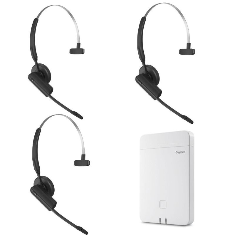 Pack 3 casques Gigaset CH21D PRO + Base Gigaset N670 DECT IP