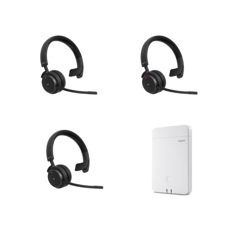 Pack 3 casques Gigaset CH41D PRO + Base Gigaset N870 IP PRO