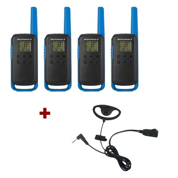Pack de 4 Motorola T62 Bleu + Contour d'oreilles