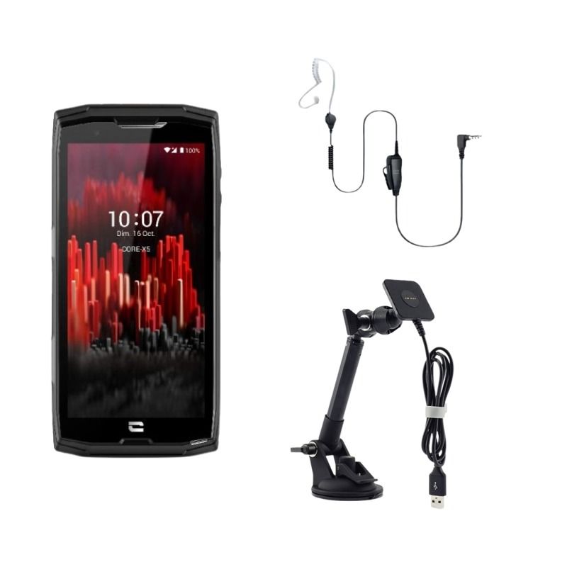 Pack Crosscall Core M5 64Go + support + kit oreillette PTT