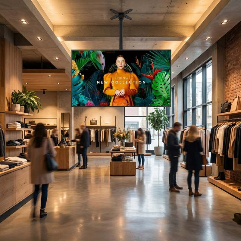 Pack écran Samsung QBC 55'' + Support plafond Neomounts