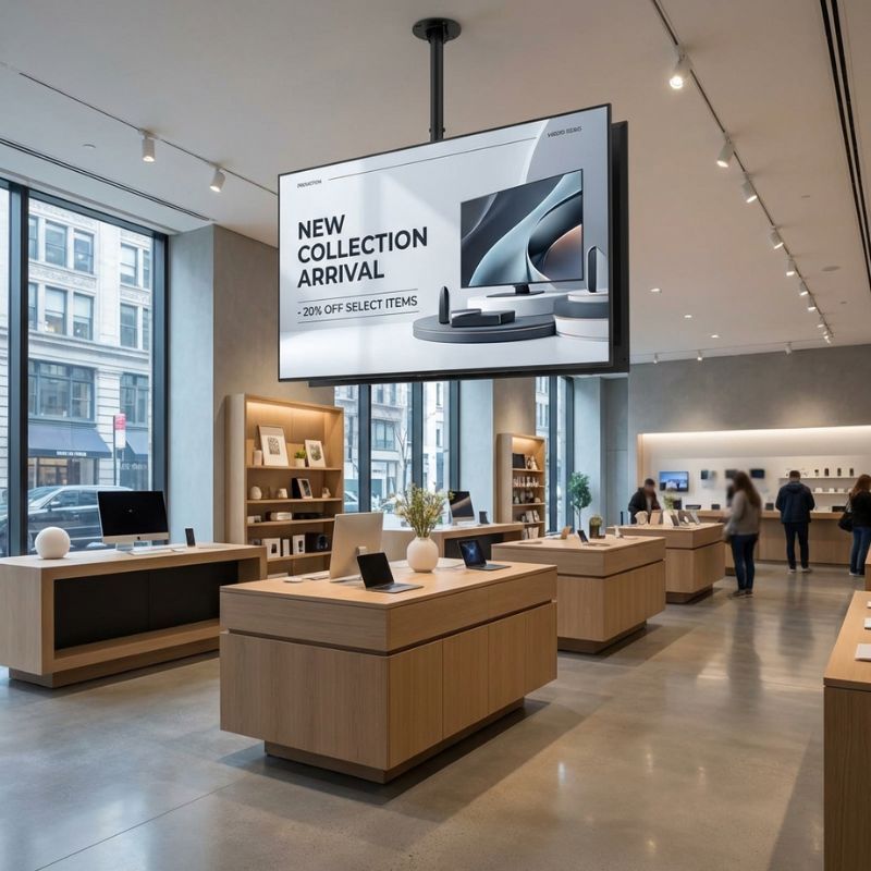 Pack écran 4K Samsung QHC 50" + support plafond Neomounts