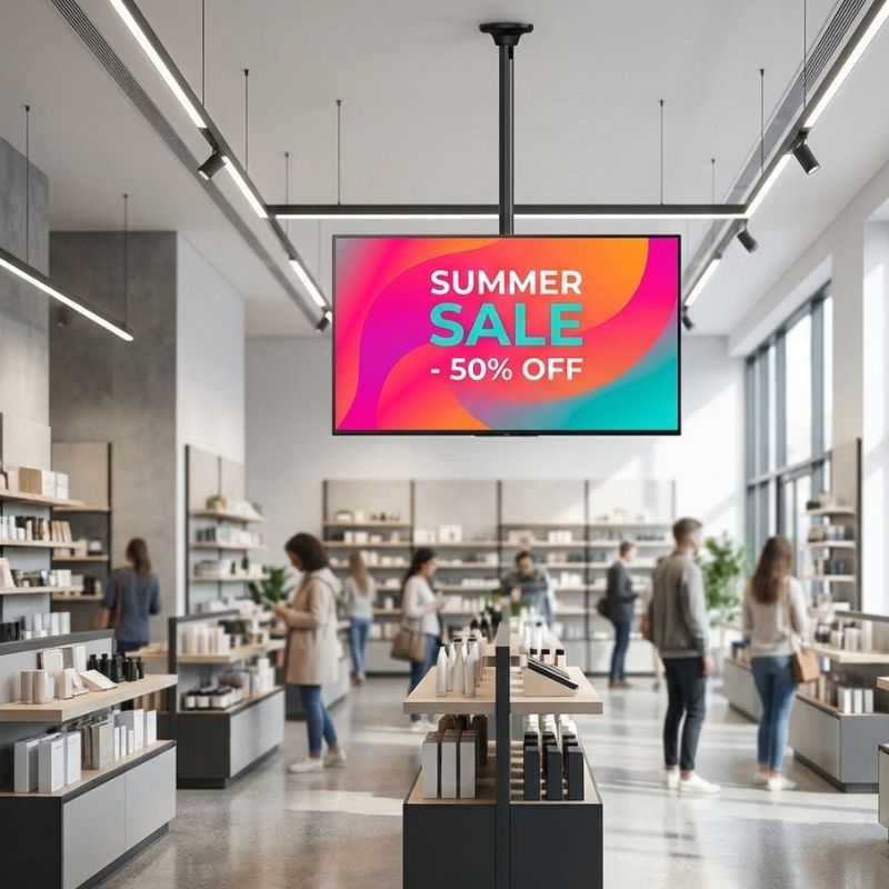 Pack écran Sony FW-55BZ40L 55" + Support plafond Neomounts