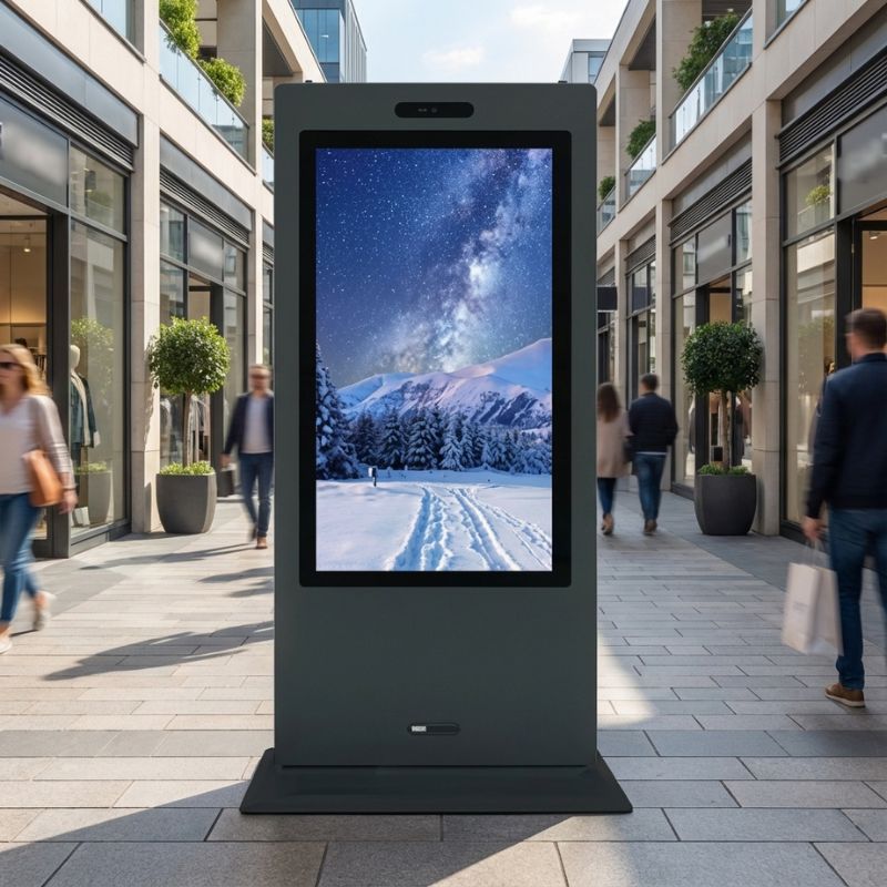 Kimex totem vidéo outdoor double face 55''