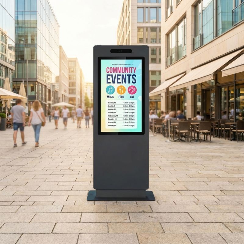 Kimex totem vidéo outdoor tactile 55''