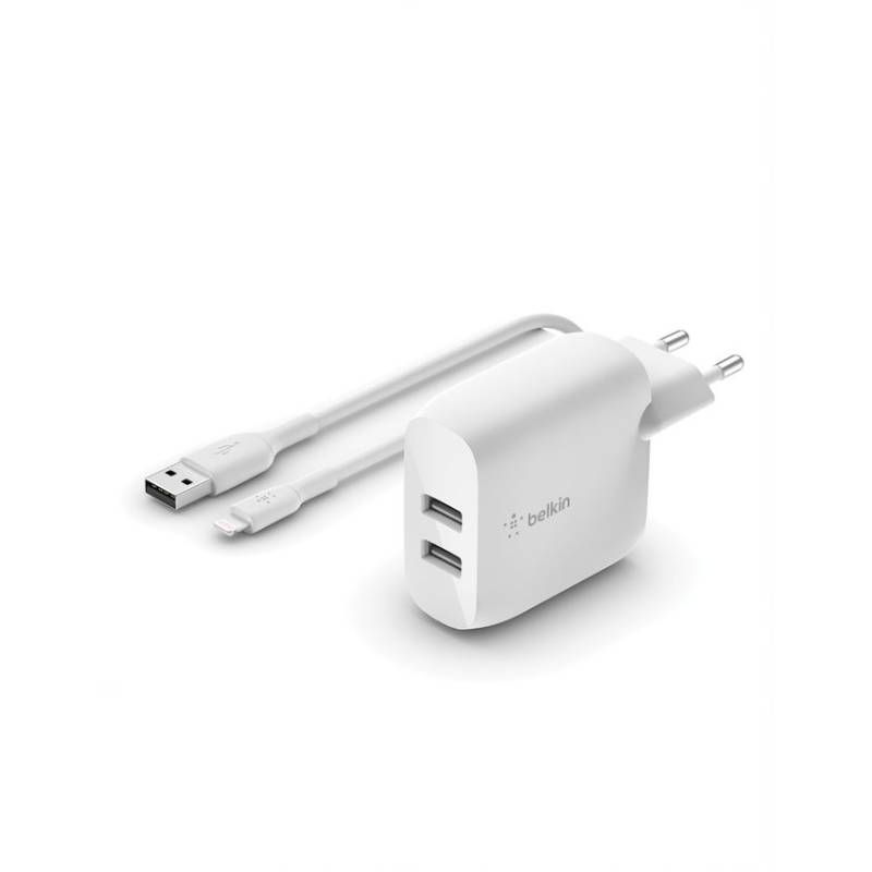 Belkin chargeur secteur 2 ports + câble Lightning