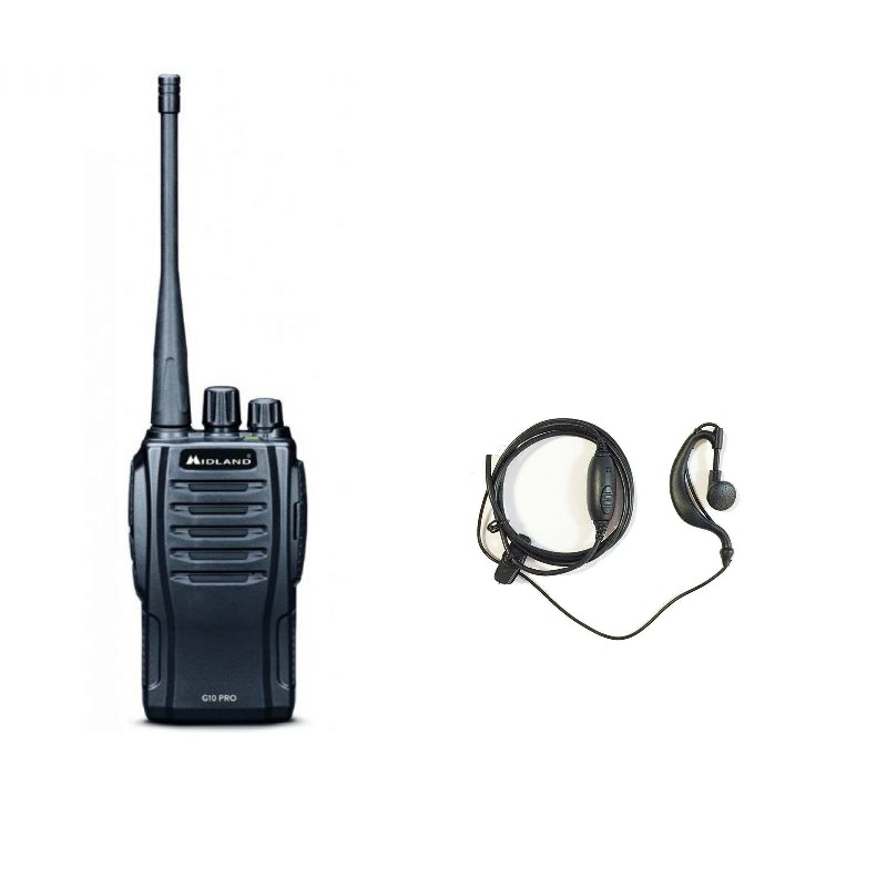 Pack Midland G10 Pro + Contour d'oreille