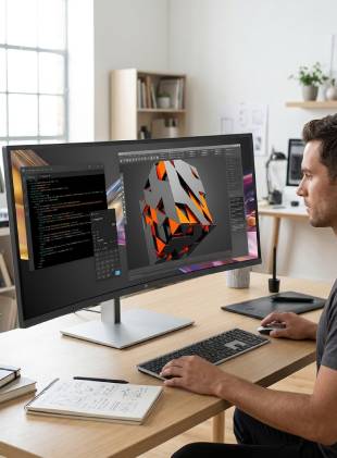 HP Series 7 Pro 738pu Écran incurvé 37,5&#039;&#039; Thunderbolt 4 - Onedirect