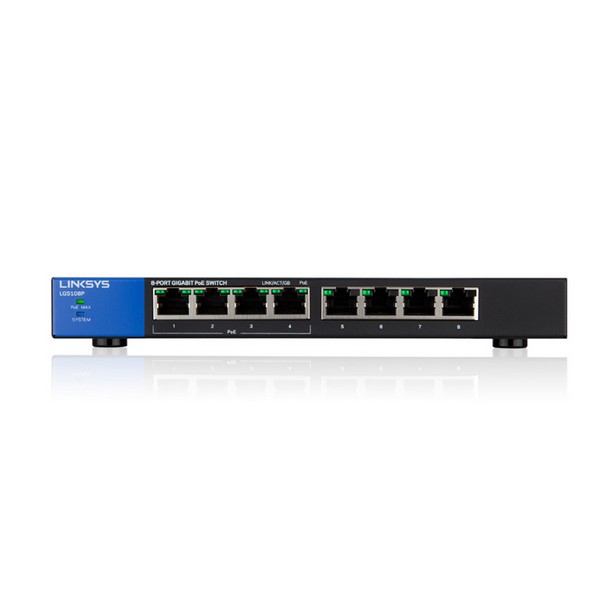 Linksys LGS108P 8 ports  PoE Switch