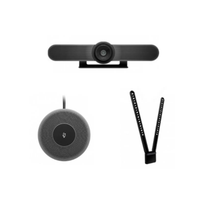 Logitech MeetUp + Micro d'extension + Montage sur écran TV