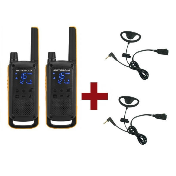 Pack de 2 Motorola Talkabout T82 Extreme + Kits Earloop