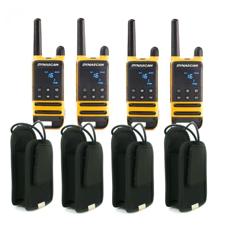 Pack 4 Dynascan P19 + 4 housses avec clip