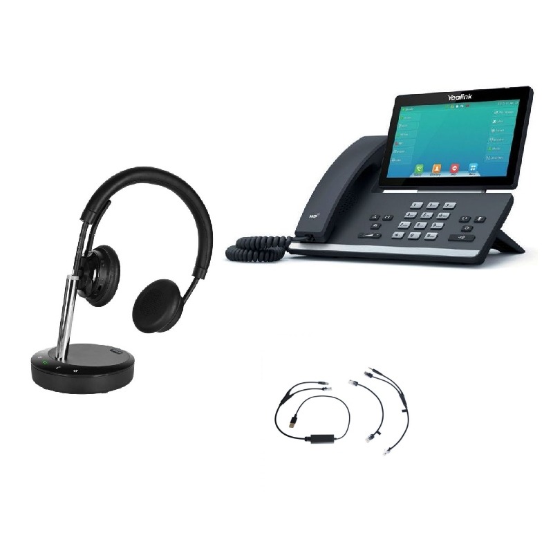 Pack Yealink T57W + décroché électronique + Cleyver DECT2 USB duo