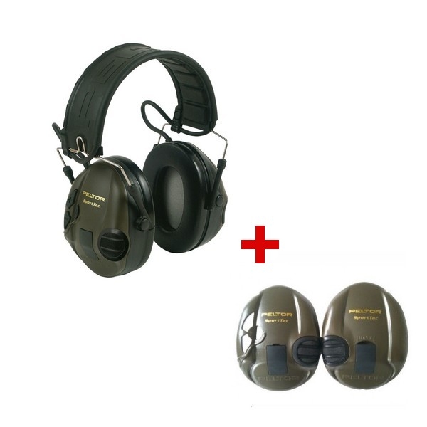 3M Peltor SportTac Vert + Coques vertes
