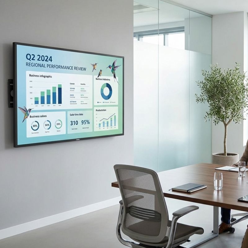 Pack Écran Philips Q-Line 55'' + support mural B-Tech