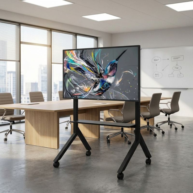 Pack écran 4K Philips Q-Line 55'' + Support mobile B-Tech BT8545