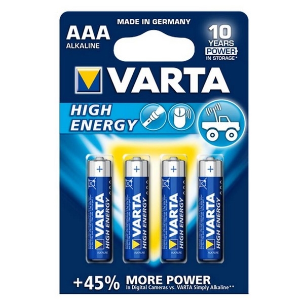 Piles alcalines AAA - Lot de 4