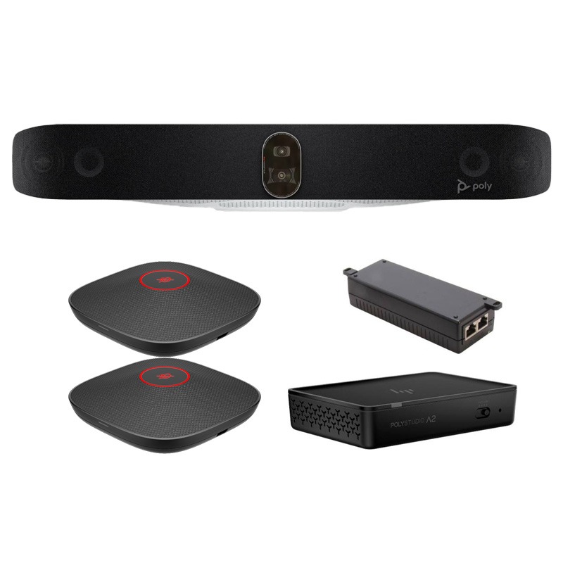 Grande salle BYOD – Kit Poly Studio V72 + 2x Mic A2